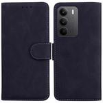 For Realme C75 Skin Feel Pure Color Flip Leather Phone Case(Black)