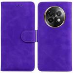 For Realme 13+ Global Skin Feel Pure Color Flip Leather Phone Case(Purple)