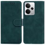 For Realme 14 Skin Feel Pure Color Flip Leather Phone Case(Green)