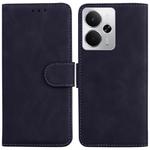 For Realme 14 Skin Feel Pure Color Flip Leather Phone Case(Black)