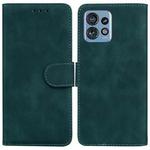 For Motorola Edge 40 Pro Skin Feel Pure Color Flip Leather Phone Case(Green)