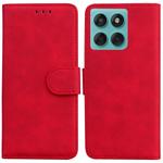 For Motorola Edge 60 Fusion / Edge 5G 2025 Skin Feel Pure Color Flip Leather Phone Case(Red)