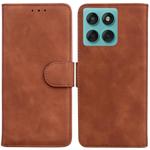 For Motorola Edge 60 Fusion / Edge 5G 2025 Skin Feel Pure Color Flip Leather Phone Case(Brown)