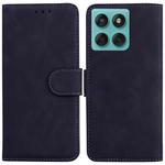 For Motorola Edge 60 Fusion / Edge 5G 2025 Skin Feel Pure Color Flip Leather Phone Case(Black)