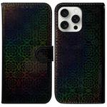 For iPhone 16 Pro Colorful Magnetic Buckle Leather Phone Case(Black)