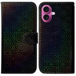 For iPhone 17 Colorful Magnetic Buckle Leather Phone Case(Black)