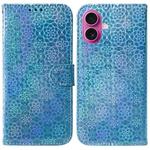 For iPhone 17 Colorful Magnetic Buckle Leather Phone Case(Blue)