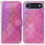 For iPhone 17 Air Colorful Magnetic Buckle Leather Phone Case(Pink)