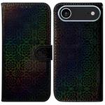 For iPhone 17 Air Colorful Magnetic Buckle Leather Phone Case(Black)