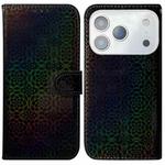 For iPhone 17 Pro Max Colorful Magnetic Buckle Leather Phone Case(Black)
