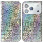 For iPhone 17 Pro Max Colorful Magnetic Buckle Leather Phone Case(Silver)