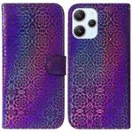 For Xiaomi Redmi 12 Colorful Magnetic Buckle Leather Phone Case(Purple)