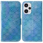 For Xiaomi Poco F5/Redmi Note 12 Turbo Colorful Magnetic Buckle Leather Phone Case(Blue)