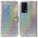 For Xiaomi Poco F5 Pro / Redmi K60 Colorful Magnetic Buckle Leather Phone Case(Silver)