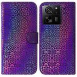 For Xiaomi 13T / 13T Pro / Redmi K60 Ultra Colorful Magnetic Buckle Leather Phone Case(Purple)