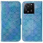 For Xiaomi 13T / 13T Pro / Redmi K60 Ultra Colorful Magnetic Buckle Leather Phone Case(Blue)