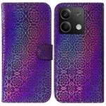 For Xiaomi Redmi Note 13 5G Colorful Magnetic Buckle Leather Phone Case(Purple)