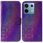 For Xiaomi Redmi Note 13 Pro 5G Colorful Magnetic Buckle Leather Phone Case(Purple)