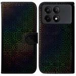 For Xiaomi Redmi K70E / Poco X6 Pro Colorful Magnetic Buckle Leather Phone Case(Black)