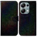 For Xiaomi Redmi Note 13 Pro 4G Colorful Magnetic Buckle Leather Phone Case(Black)