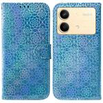 For Xiaomi Redmi Note 13R Pro Colorful Magnetic Buckle Leather Phone Case(Blue)