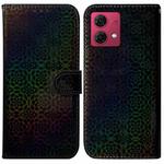 For Motorola Moto G84 Colorful Magnetic Buckle Leather Phone Case(Black)