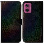 For Motorola Moto G55 Colorful Magnetic Buckle Leather Phone Case(Black)