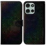 For Motorola Moto G75 5G Colorful Magnetic Buckle Leather Phone Case(Black)