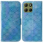 For Motorola Moto G15 Colorful Magnetic Buckle Leather Phone Case(Blue)