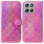 For Motorola Moto G56 5G / G66j 5G / G66y 5G Colorful Magnetic Buckle Leather Phone Case(Pink)