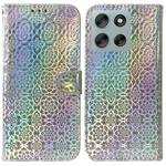 For Motorola Moto G56 5G / G66j 5G / G66y 5G Colorful Magnetic Buckle Leather Phone Case(Silver)
