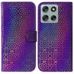 For Motorola Moto G56 5G / G66j 5G / G66y 5G Colorful Magnetic Buckle Leather Phone Case(Purple)