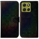 For Motorola Moto G86 5G Colorful Magnetic Buckle Leather Phone Case(Black)