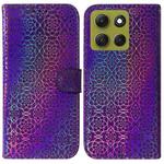 For Motorola Moto G86 5G Colorful Magnetic Buckle Leather Phone Case(Purple)