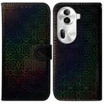 For OPPO Reno11 Pro 5G Global Colorful Magnetic Buckle Leather Phone Case(Black)