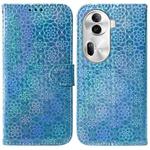 For OPPO Reno11 Pro 5G Global Colorful Magnetic Buckle Leather Phone Case(Blue)