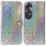 For OPPO A60 4G Colorful Magnetic Buckle Leather Phone Case(Silver)