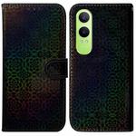 For OPPO K12x Colorful Magnetic Buckle Leather Phone Case(Black)