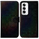 For OPPO Reno12 5G Global Colorful Magnetic Buckle Leather Phone Case(Black)