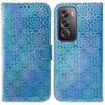 For OPPO Reno12 Pro 5G Global Colorful Magnetic Buckle Leather Phone Case(Blue)