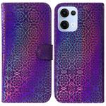 For OPPO Reno13 Global Colorful Magnetic Buckle Leather Phone Case(Purple)