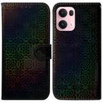 For OPPO Reno13 Pro Global Colorful Magnetic Buckle Leather Phone Case(Black)