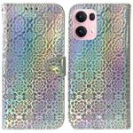 For OPPO Reno13 Pro Global Colorful Magnetic Buckle Leather Phone Case(Silver)