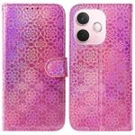 For OPPO A5 Pro 5G Colorful Magnetic Buckle Leather Phone Case(Pink)