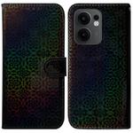 For OPPO Reno13 F 4G / 5G Colorful Magnetic Buckle Leather Phone Case(Black)