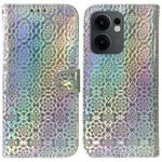 For OPPO Reno13 F 4G / 5G Colorful Magnetic Buckle Leather Phone Case(Silver)