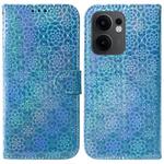 For OPPO Reno13 F 4G / 5G Colorful Magnetic Buckle Leather Phone Case(Blue)