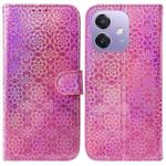 For OPPO A5x 5G / A3 4G / 5G / A3x 4G / 5G Colorful Magnetic Buckle Leather Phone Case(Pink)