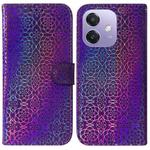 For OPPO A5x 5G / A3 4G / 5G / A3x 4G / 5G Colorful Magnetic Buckle Leather Phone Case(Purple)