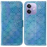 For OPPO A5x 5G / A3 4G / 5G / A3x 4G / 5G Colorful Magnetic Buckle Leather Phone Case(Blue)